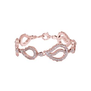 High Pave Royal Duo Bracelet in 18K Rose Gold