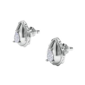 Rain Classic Studs in 18K White Gold