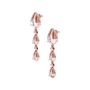 Rain Grand Trio Dangles in 18K Rose Gold